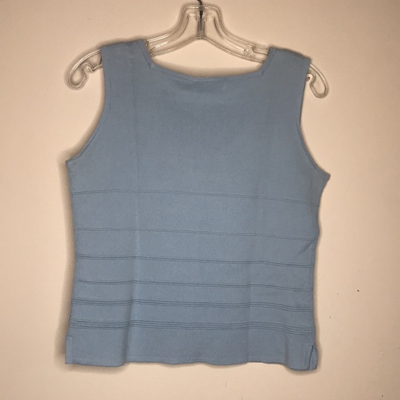 Blue Knit Tank Top size medium - Picture 4 of 5